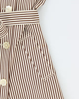 Vintage Ralph Lauren Belted Striped Coat - M