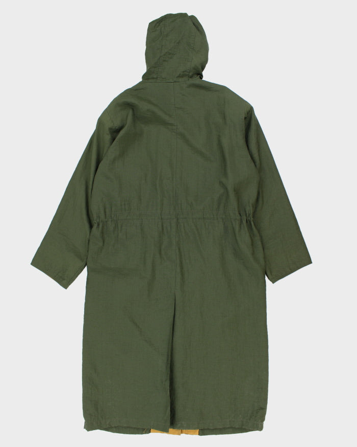 Vintage 90's Eddie Bauer Hooded Long Overcoat - S