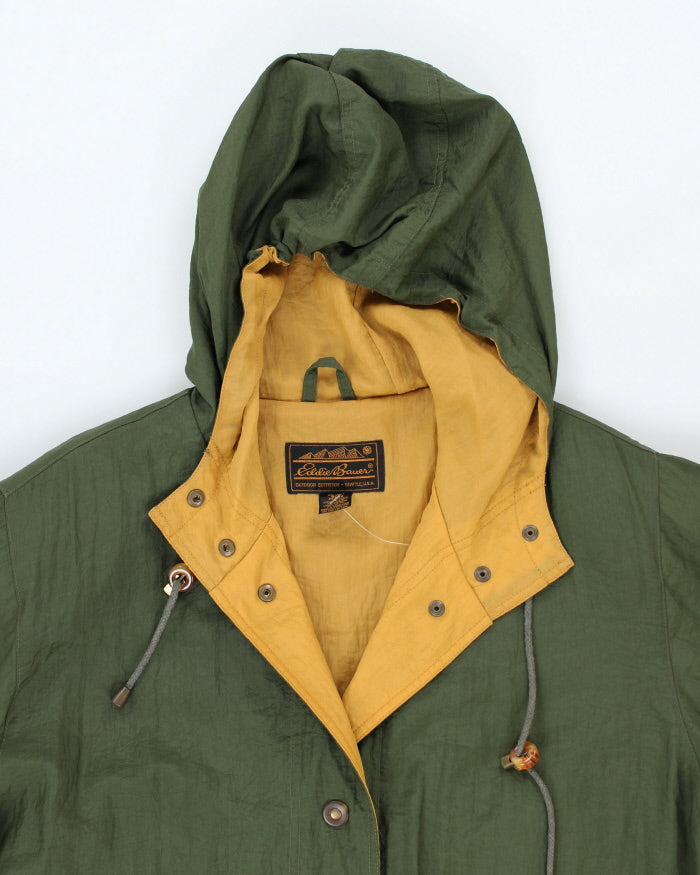 Vintage 90's Eddie Bauer Hooded Long Overcoat - S