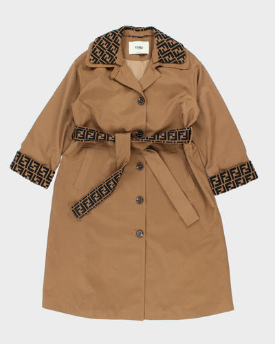 Vintage Fendi Embroidered Long Overcoat - L