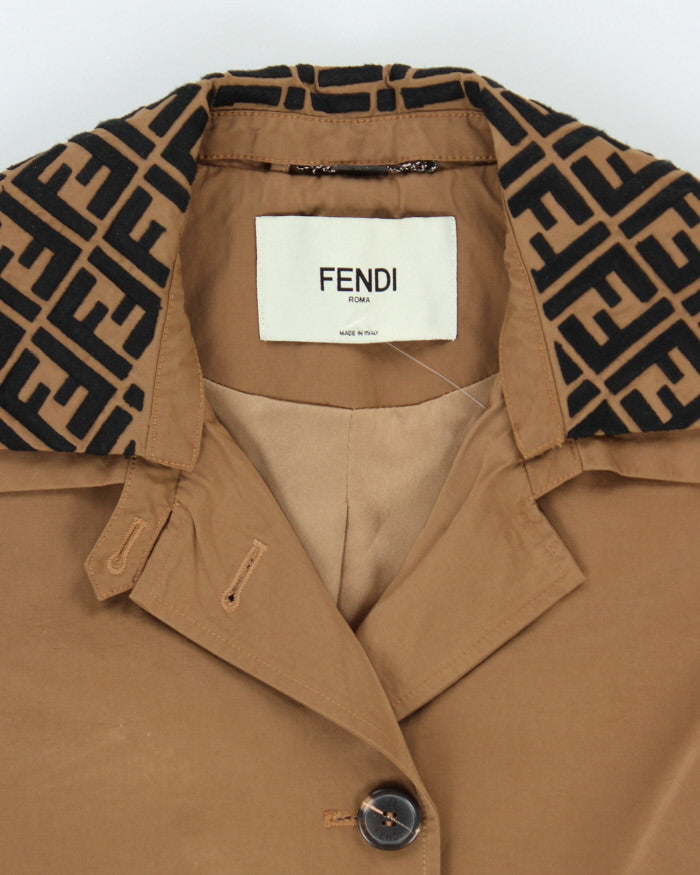 Vintage Fendi Embroidered Long Overcoat - L