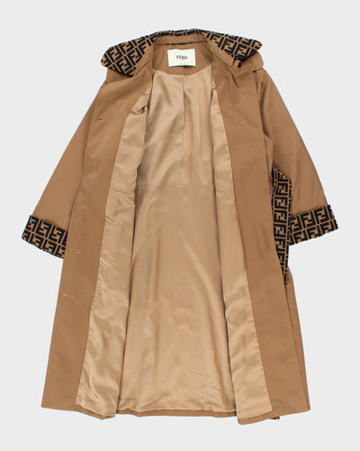 Vintage Fendi Embroidered Long Overcoat - L