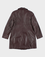Vintage 90's Women's Danier Double Breasted Leather Jacket - L