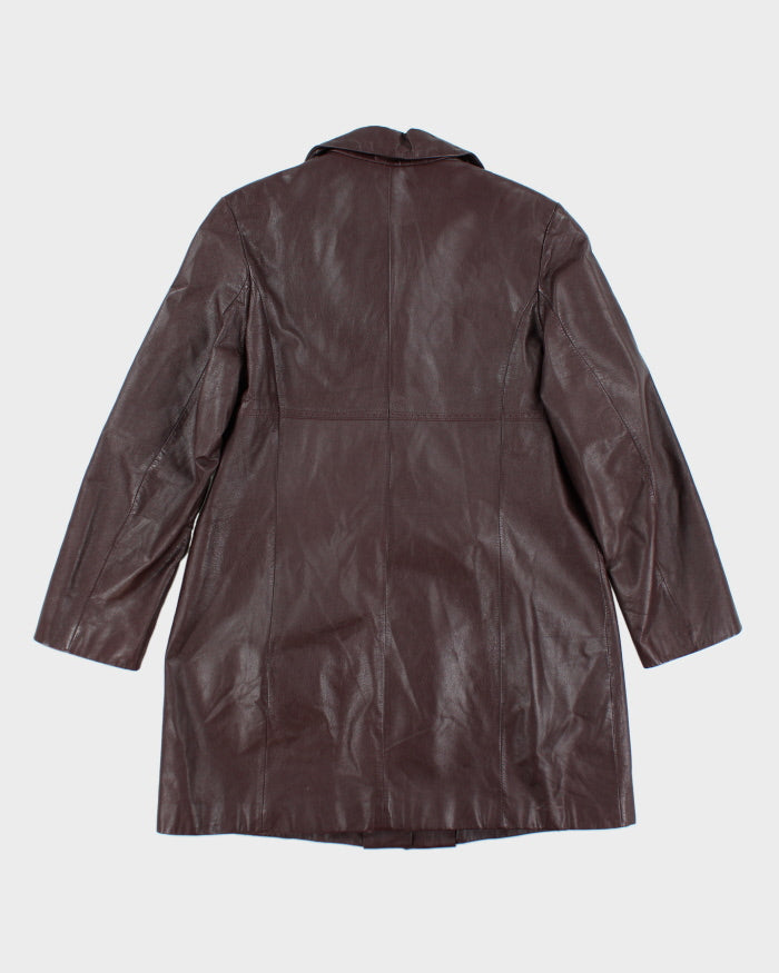 Vintage 90's Women's Danier Double Breasted Leather Jacket - L