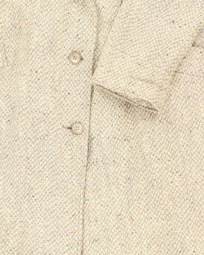 Vintage 80's Mallia Irish Tweed Double Breasted Overcoat - M