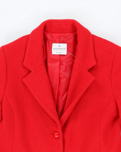 Vintage 90's Rinascimento Double Breasted Wool Blend Overcoat - XL