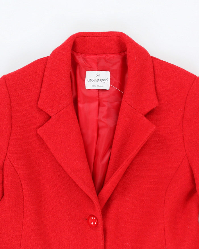 Vintage 90's Rinascimento Double Breasted Wool Blend Overcoat - XL