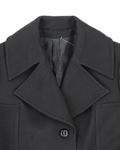 Vintage 90's Dorene Model Wool Double Breasted Overcoat - S