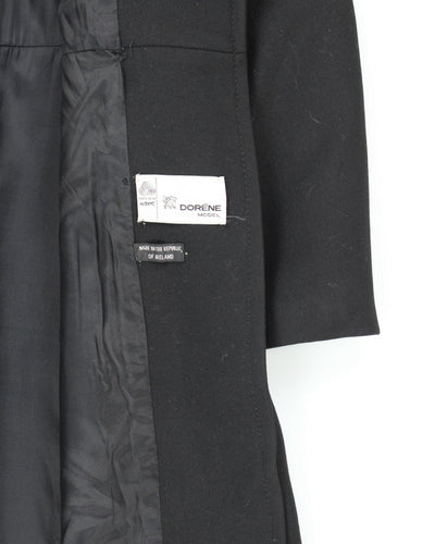 Vintage 90's Dorene Model Wool Double Breasted Overcoat - S