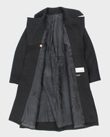 Vintage 90's Dorene Model Wool Double Breasted Overcoat - S