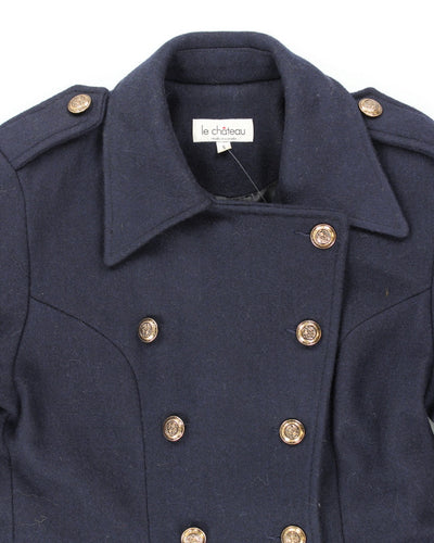 Vintage 90's Le Chateau Heavyweight Double Breasted Over Coat - S