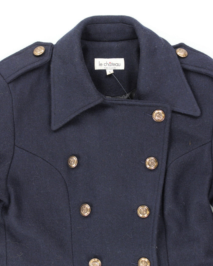 Vintage 90's Le Chateau Heavyweight Double Breasted Over Coat - S