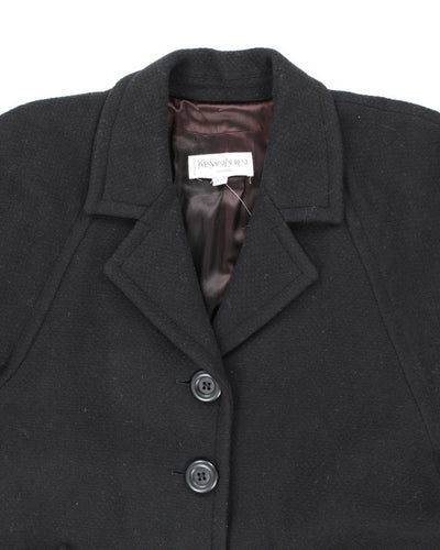 Vintage 90's Yves Saint Laurent Heavyweight Overcoat - S