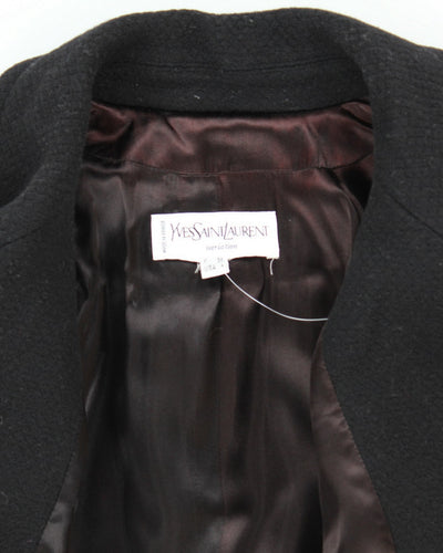 Vintage 90's Yves Saint Laurent Heavyweight Overcoat - S
