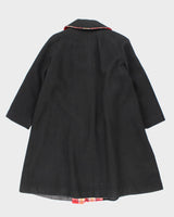 Vintage 90's Heavyweight Collared Wool Blend Overcoat - M