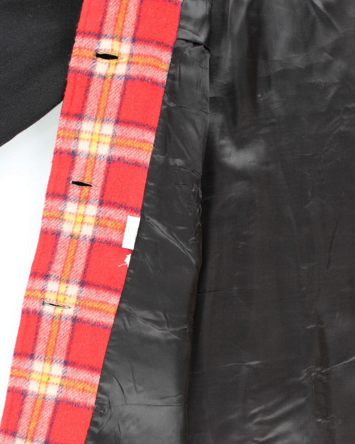 Vintage 90's Heavyweight Collared Wool Blend Overcoat - M