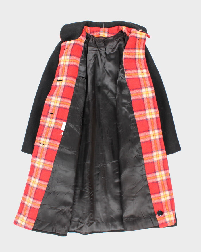 Vintage 90's Heavyweight Collared Wool Blend Overcoat - M