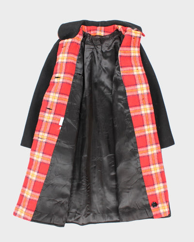 Vintage 90's Heavyweight Collared Wool Blend Overcoat - M