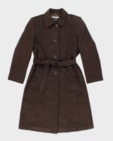 Vintage 90's Angelica L Lightweight Cashmere Blend Long Coat - M