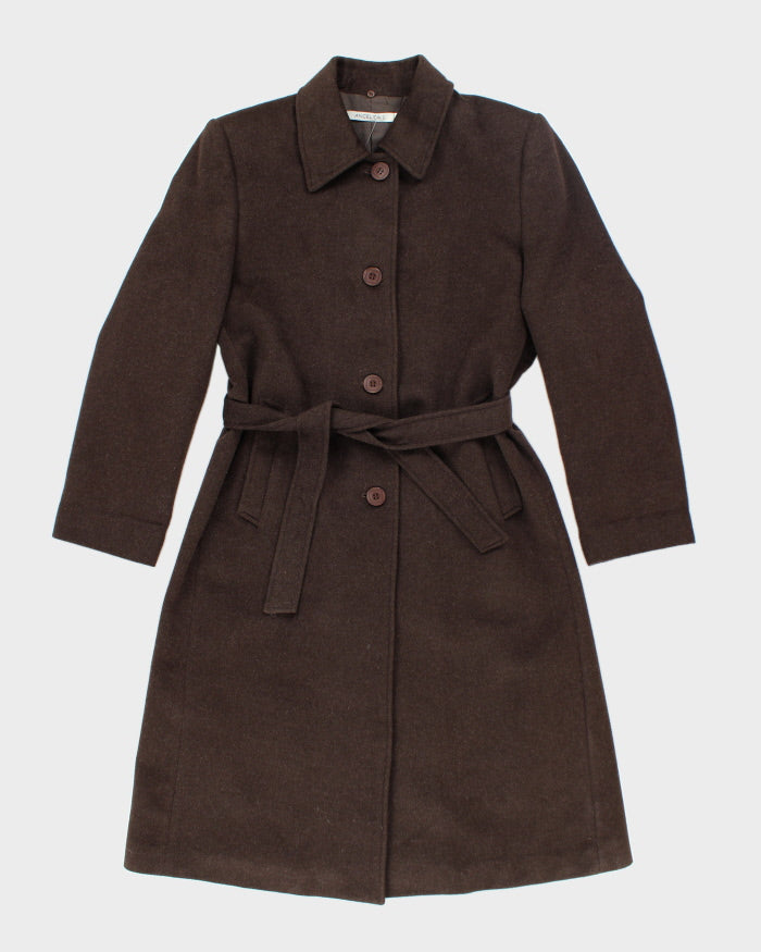 Vintage 90's Angelica L Lightweight Cashmere Blend Long Coat - M