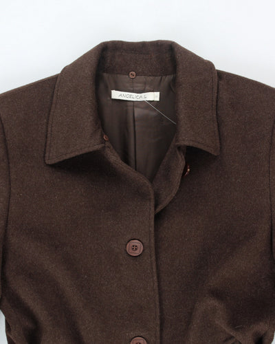 Vintage 90's Angelica L Lightweight Cashmere Blend Long Coat - M