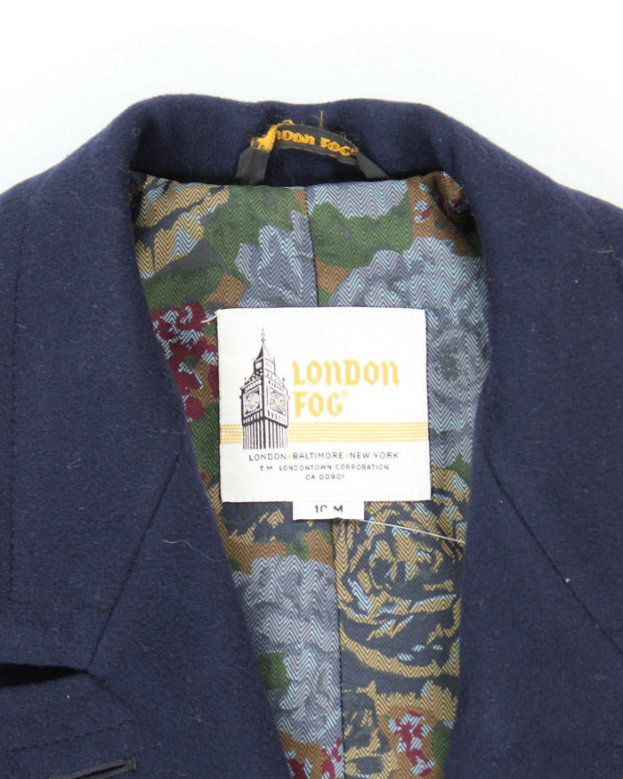 Vintage 90's London Fog Double Breasted Wool Overcoat - M