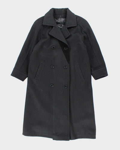 Vintage 80's Heavyweight Double Breasted Wool Overcoat - M