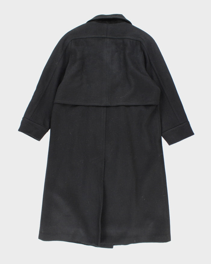 Vintage 80's Heavyweight Double Breasted Wool Overcoat - M
