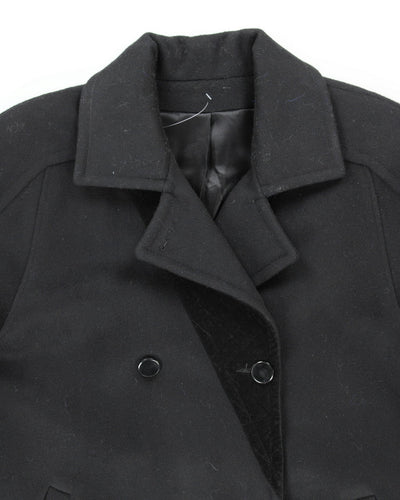 Vintage 80's Heavyweight Double Breasted Wool Overcoat - M