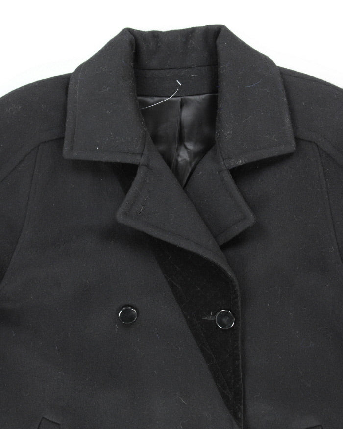 Vintage 80's Heavyweight Double Breasted Wool Overcoat - M