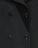 Vintage 80's Heavyweight Double Breasted Wool Overcoat - M