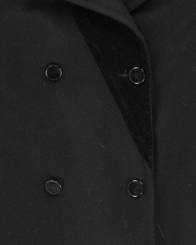 Vintage 80's Heavyweight Double Breasted Wool Overcoat - M