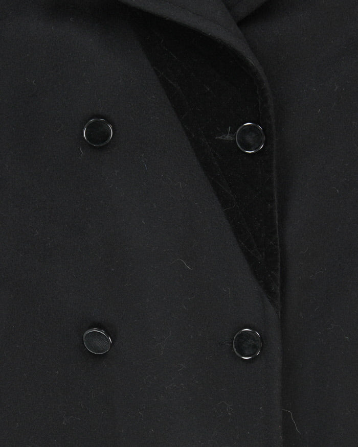 Vintage 80's Heavyweight Double Breasted Wool Overcoat - M