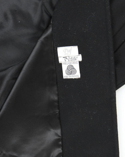 Vintage 80's Heavyweight Double Breasted Wool Overcoat - M