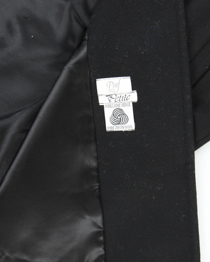 Vintage 80's Heavyweight Double Breasted Wool Overcoat - M