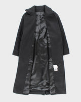 Vintage 80's Heavyweight Double Breasted Wool Overcoat - M