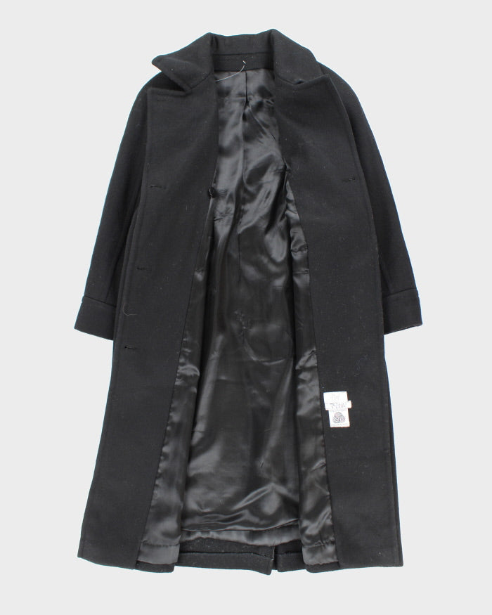 Vintage 80's Heavyweight Double Breasted Wool Overcoat - M