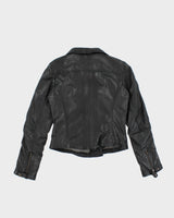 Vintage Y2K Danier Cropped Biker Leather Jacket - S