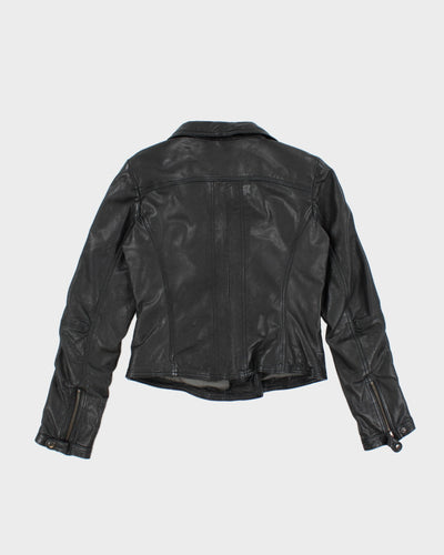 Vintage Y2K Danier Cropped Biker Leather Jacket - S
