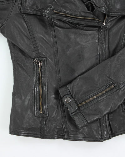 Vintage Y2K Danier Cropped Biker Leather Jacket - S