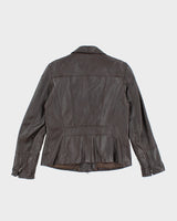 Vintage Y2K Danier Collared Leather Jacket - S