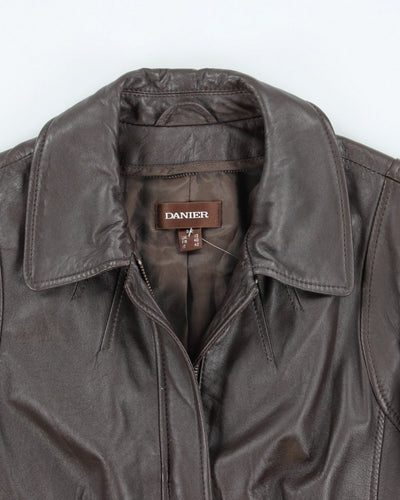 Vintage Y2K Danier Collared Leather Jacket - S