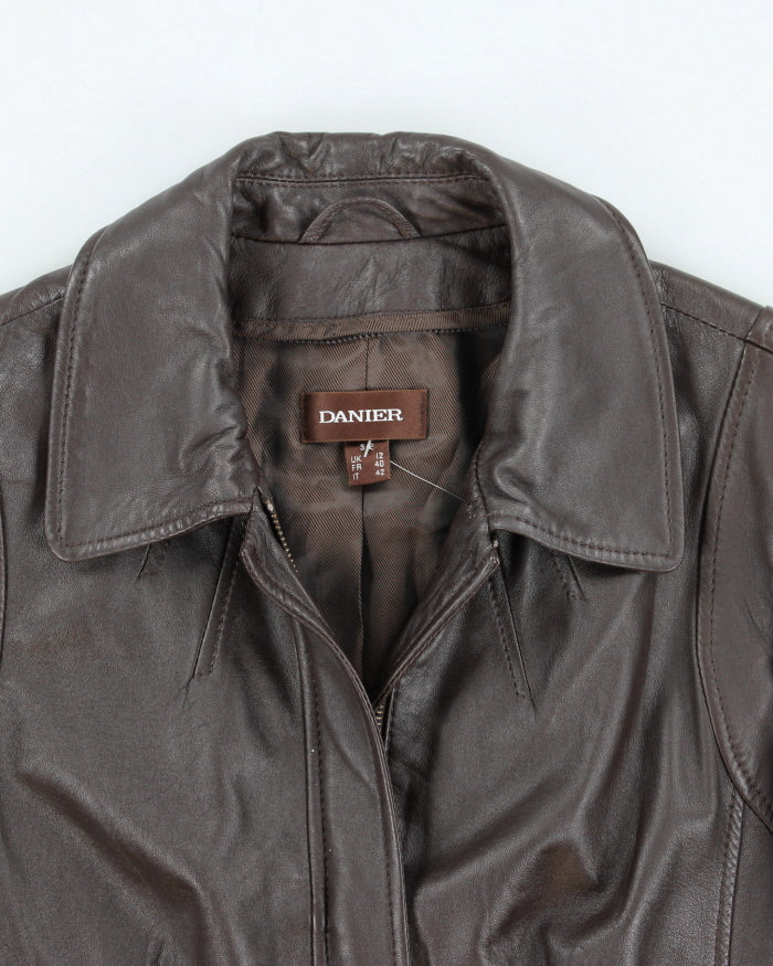 Vintage Y2K Danier Collared Leather Jacket - S