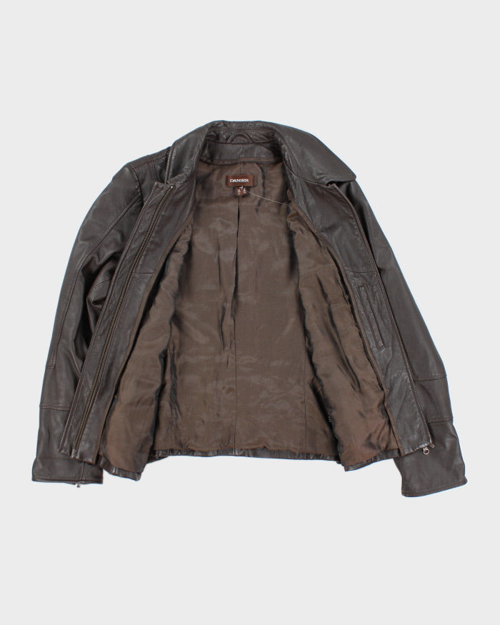 Vintage Y2K Danier Collared Leather Jacket - S