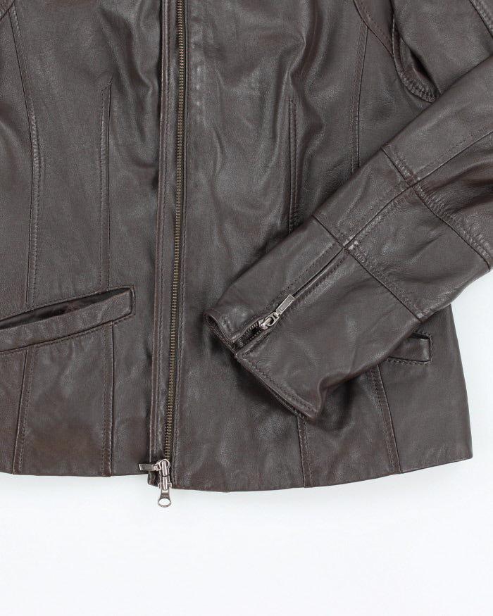Vintage Y2K Danier Collared Leather Jacket - S