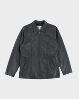 Vintage Women's Leather Panelled Leather Jacket - L