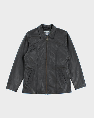 Vintage Women's Leather Panelled Leather Jacket - L