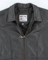 Vintage Women's Leather Panelled Leather Jacket - L