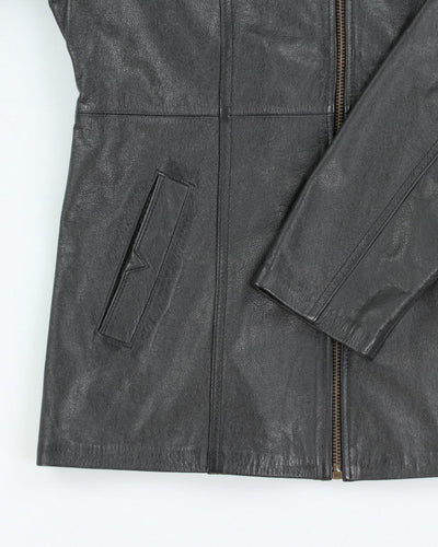 Vintage Women's Leather Panelled Leather Jacket - L