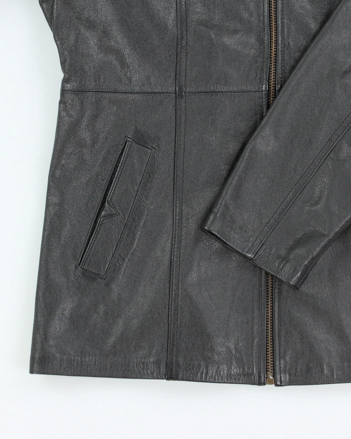 Vintage Women's Leather Panelled Leather Jacket - L